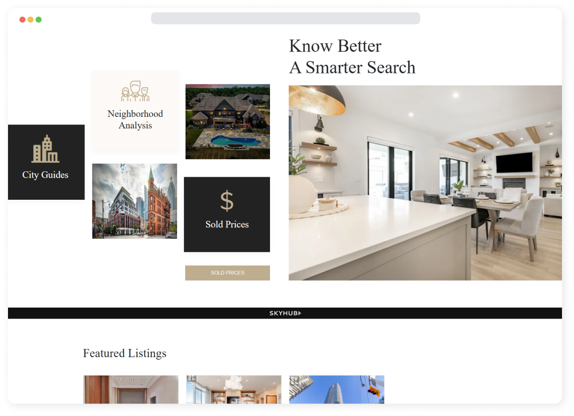 Realestate Web Development by IT Services India for SkyHub